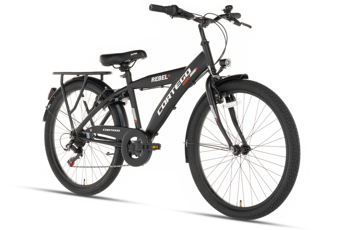 mountainbike 24 zoll schwarz Cortego Rebel Black 6 Gänge - Jungenfahrrad Color:Pure White Gear.Club Unlimited 2 - Category:Fahrräder_Shimano Nexus  7 Gang