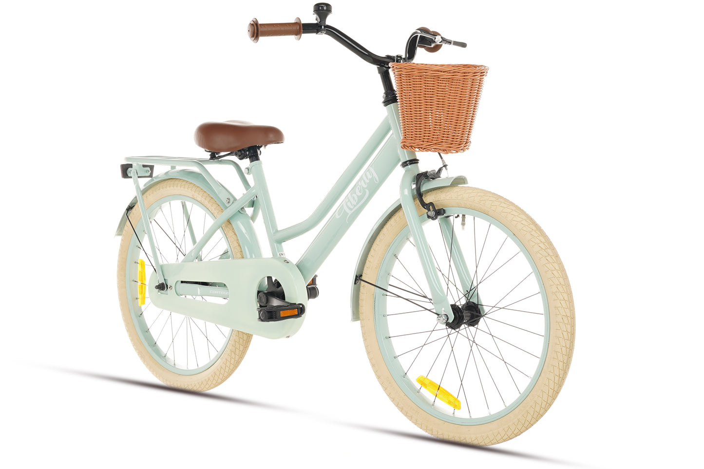 Liberty Mädchenfahrrad Grün 22 Zoll + Korb