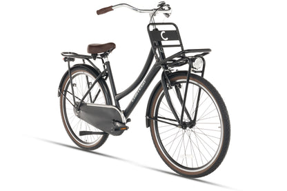 Cargo Mädchenfahrrad 26 Zoll - Mattschwarz