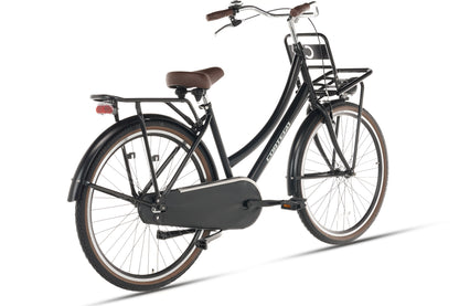 Cargo Mädchenfahrrad 26 Zoll - Mattschwarz