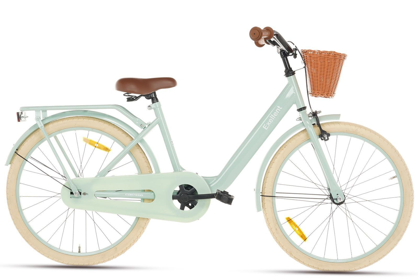 Excellent Mädchenfahrrad Grün 22 Zoll + Korb