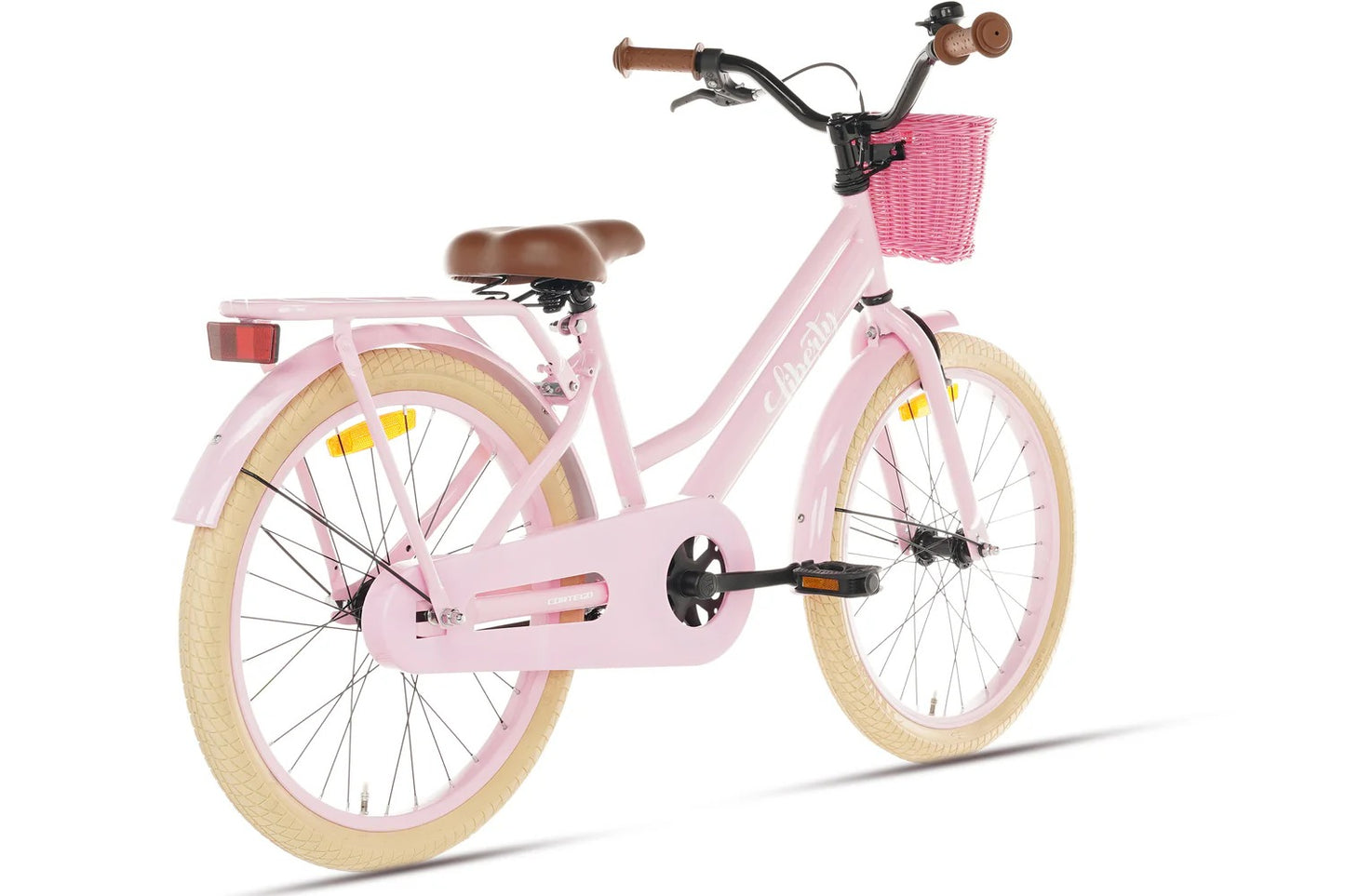 Liberty meisjesfiets Roze 20 inch + mand