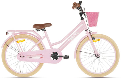 Liberty meisjesfiets Roze 20 inch + mand