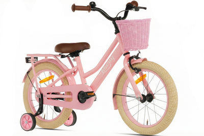 Liberty meisjesfiets Roze 14 inch + mand