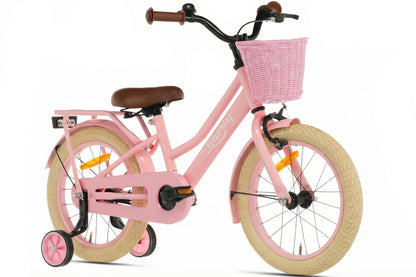 Liberty meisjesfiets Roze 18 inch + mand