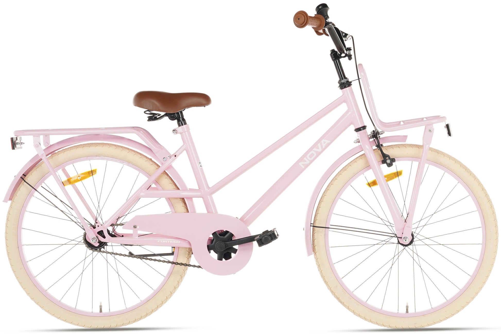 Mädchenfahrrad 22 Zoll Rosa - Cortego Nova Inkl. Vorderradgepäckträger - Kinderfahrrad
