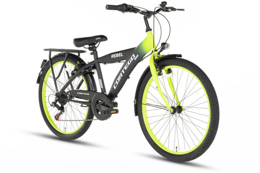 Rebel Jungenfahrrad 22 Zoll Lime - 6 Gänge