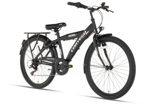 Rebel Jungenfahrrad 22 Zoll Schwarz - 6 Gänge