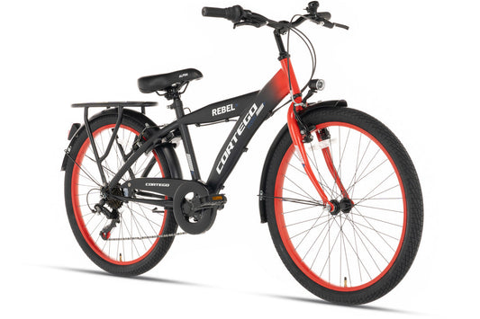 Rebel Jungenfahrrad 22 Zoll Rot - 6 Gänge