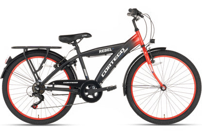 Rebel Jungenfahrrad 22 Zoll Rot - 6 Gänge