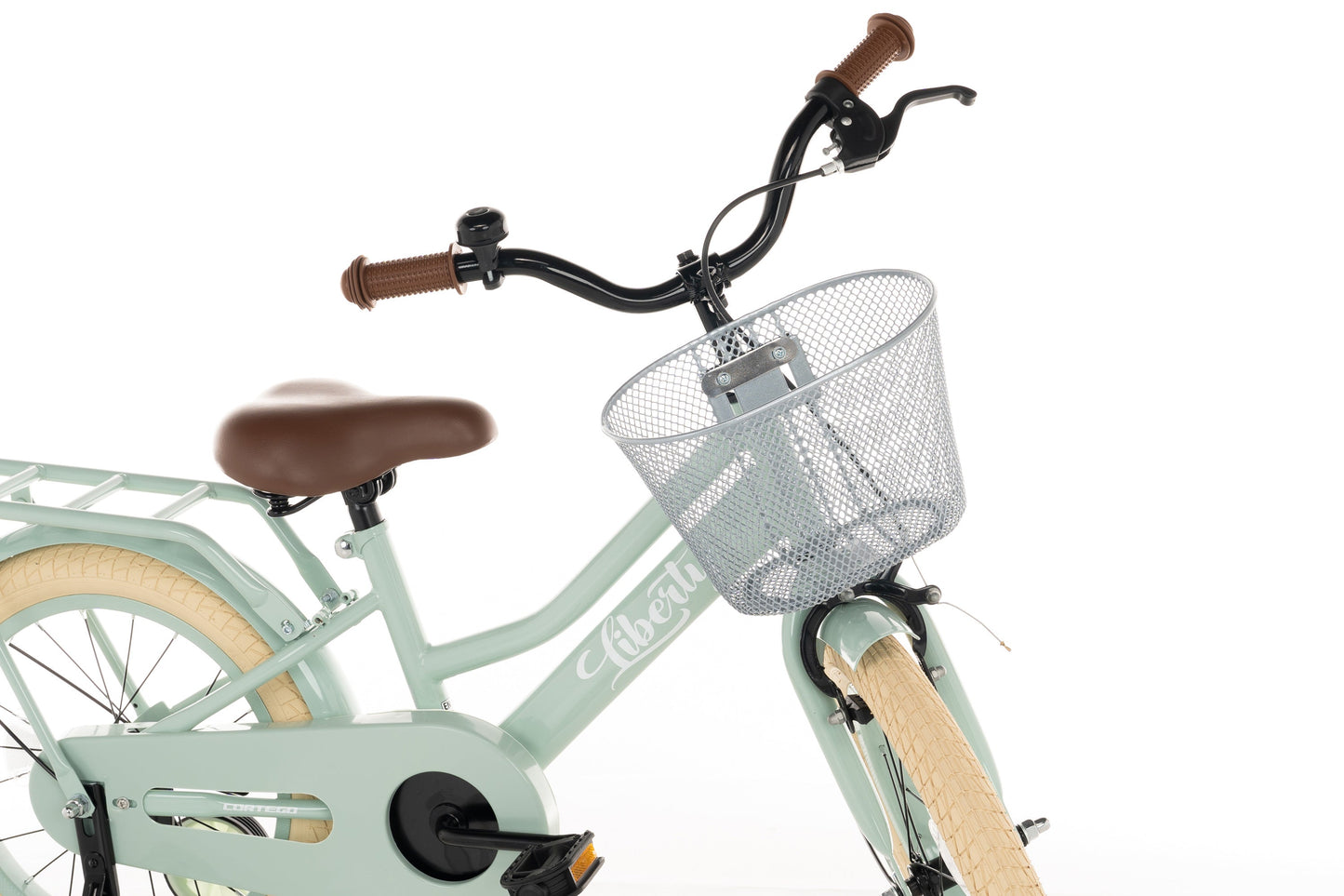 Liberty girls' bicycle Green 14 inch + basket
