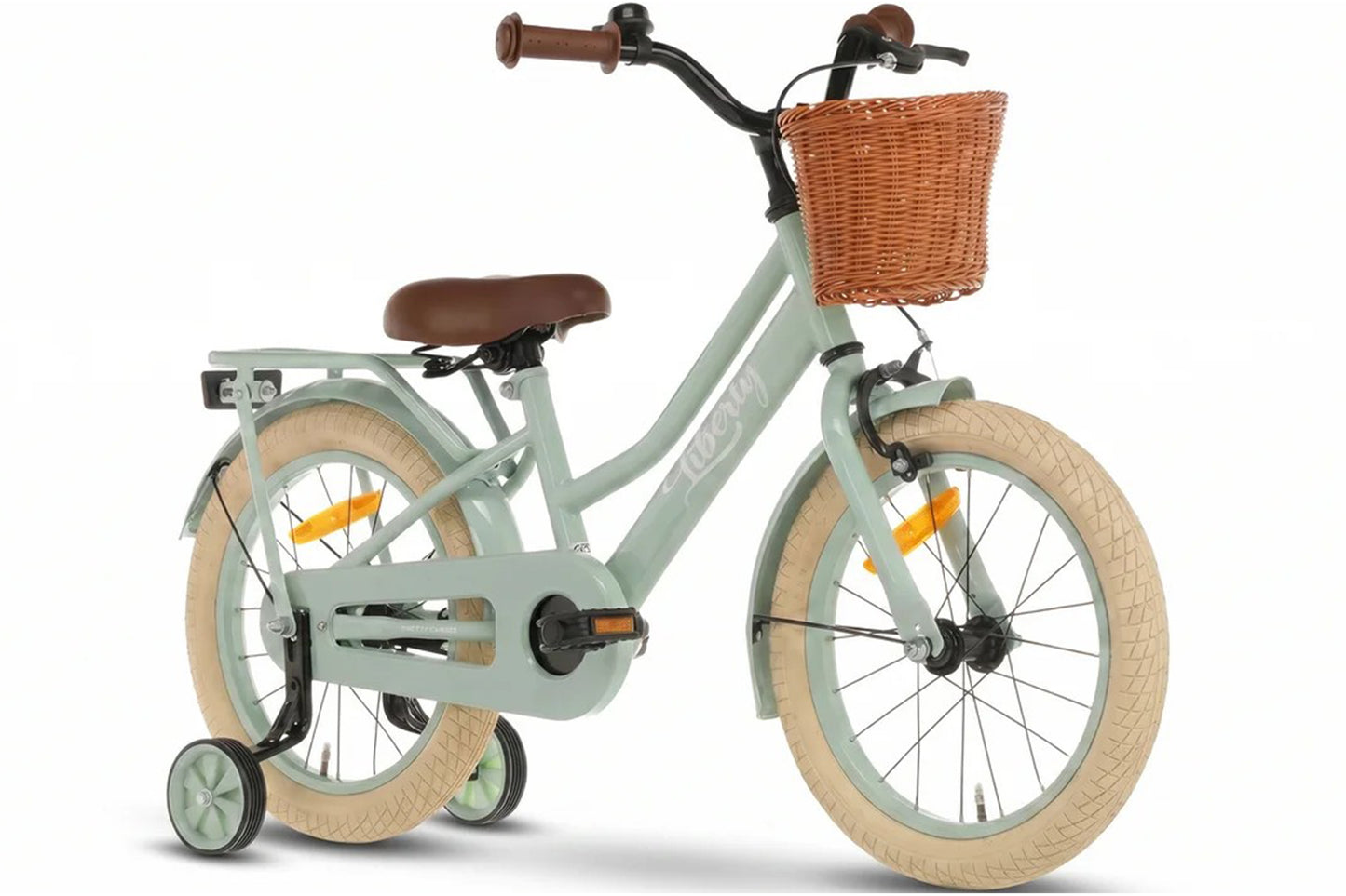 Liberty Mädchenfahrrad Grün 16 Zoll + Korb