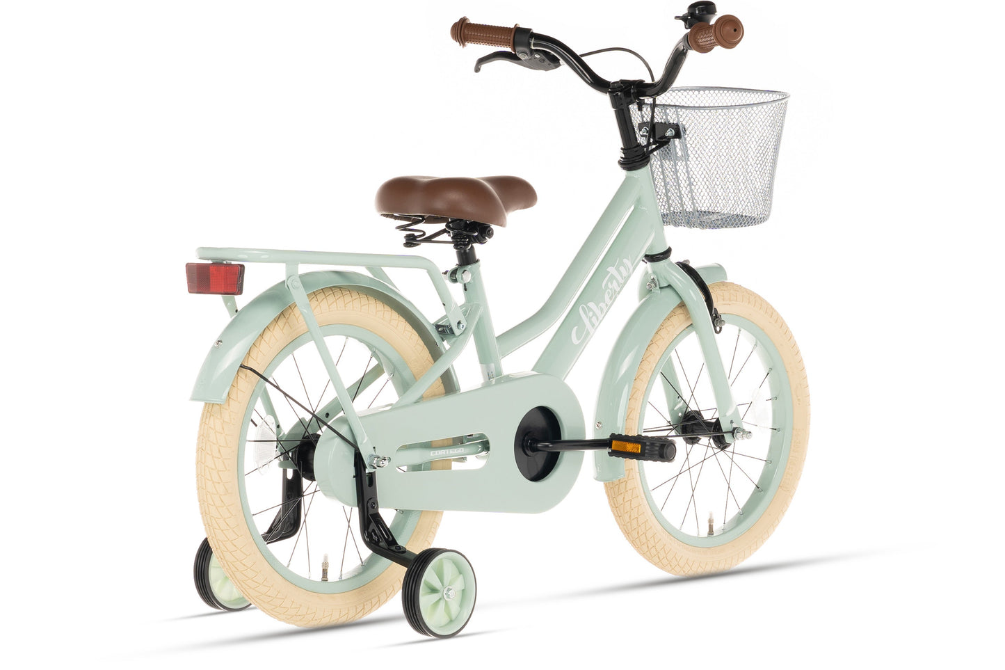 Liberty girls' bicycle Green 14 inch + basket