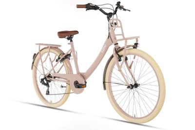 Elite Mädchenfahrrad 24 Zoll - 7 Gänge - Lachs