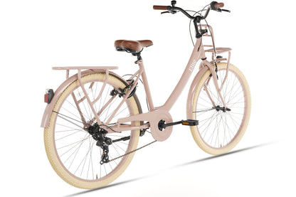 Elite Mädchenfahrrad 24 Zoll - 7 Gänge - Lachs