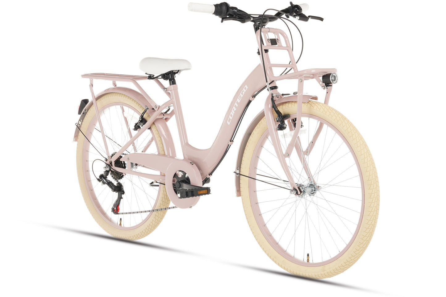 Cortego Flora Mädchenfahrrad 24 Zoll - 6 Gänge - Rosa