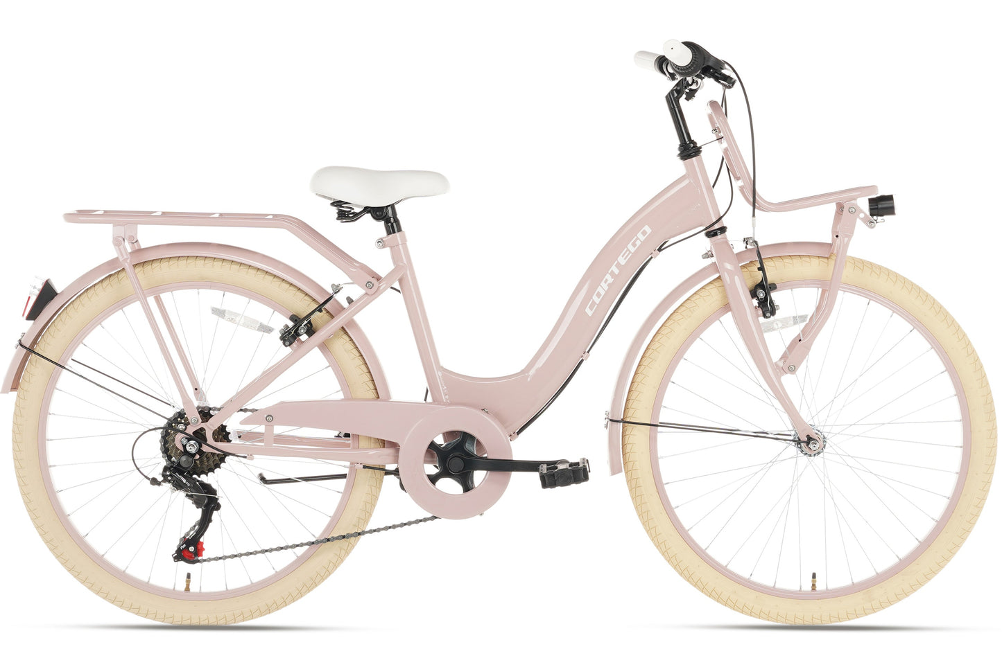 Cortego Flora Mädchenfahrrad 24 Zoll - 6 Gänge - Rosa