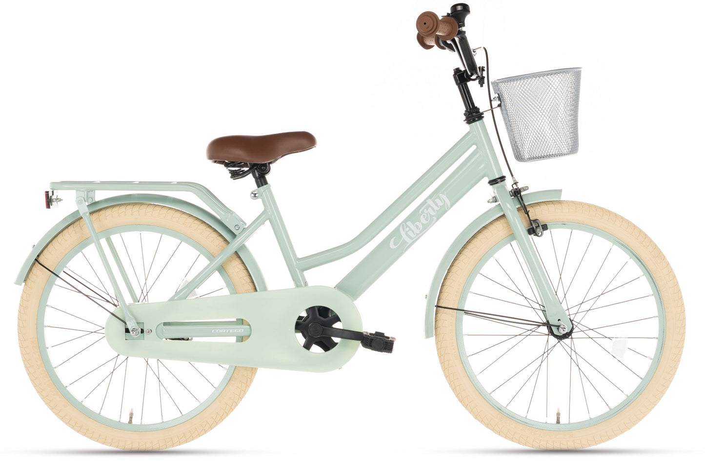 Liberty girls' bicycle Green 20 inch + basket