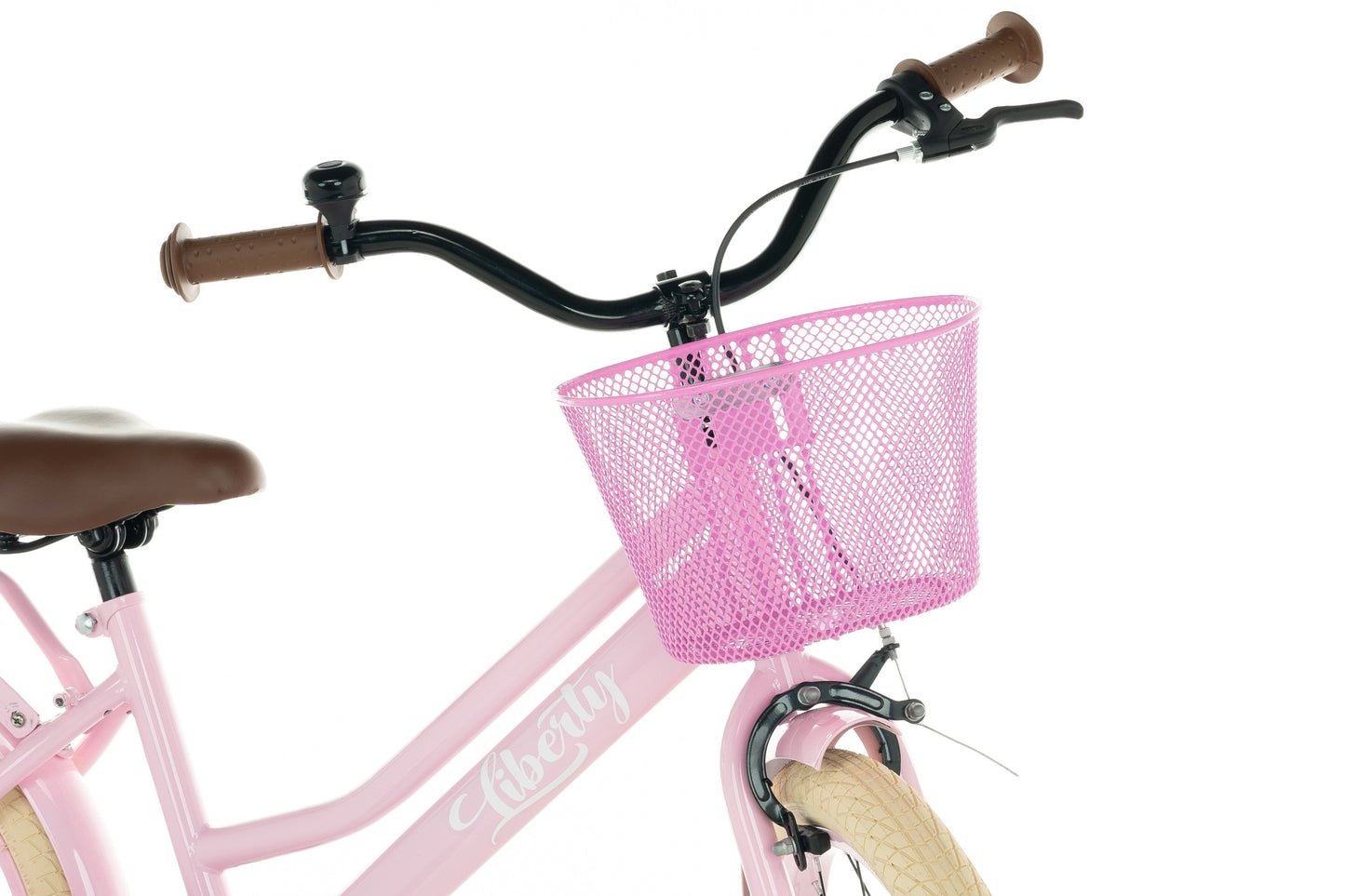Liberty meisjesfiets Roze 22 inch + mand