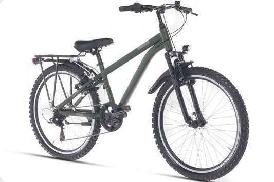 Ranger Plus 7-speed Jongensfiets 24 inch Leger groen