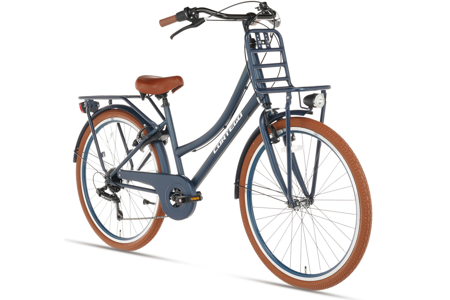 Transporter Mädchenfahrrad 26 Zoll - 7 Gänge - Jeansblau