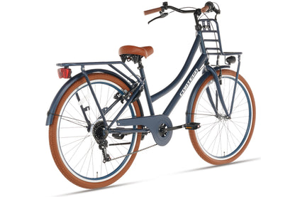 Transporter Mädchenfahrrad 26 Zoll - 7 Gänge - Jeansblau