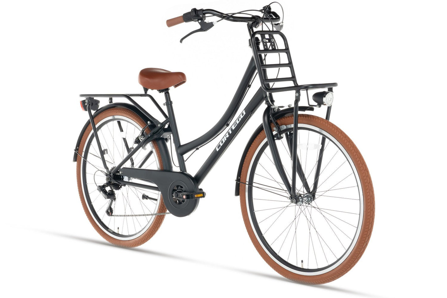 Transporter Mädchenfahrrad 26 Zoll - 7 Gänge - Mattschwarz