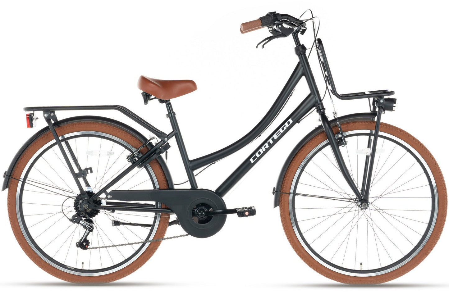 Transporter Mädchenfahrrad 26 Zoll - 7 Gänge - Mattschwarz