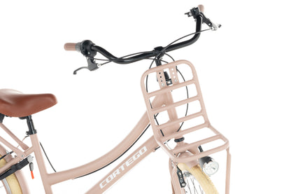 Transporter Mädchenfahrrad 24 Zoll - 7 Gänge - Lachs