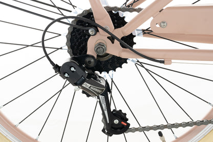 Transporter Mädchenfahrrad 24 Zoll - 7 Gänge - Lachs