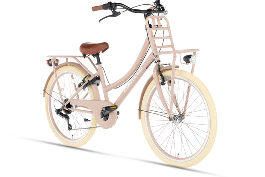 Transporter Mädchenfahrrad 26 Zoll - 7 Gänge - Lachs