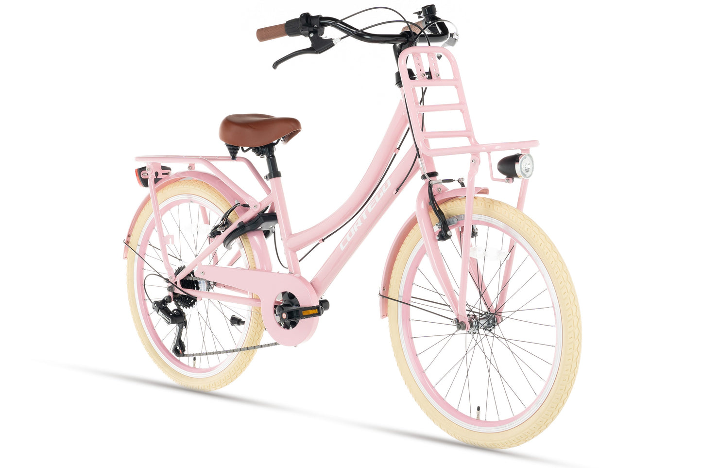 Transporter Mädchenfahrrad 22 Zoll - 7 Gänge - Rosa