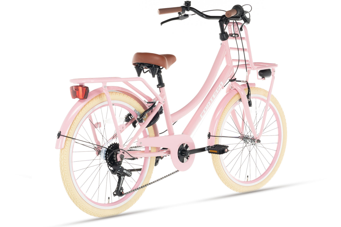 Transporter Mädchenfahrrad 22 Zoll - 7 Gänge - Rosa