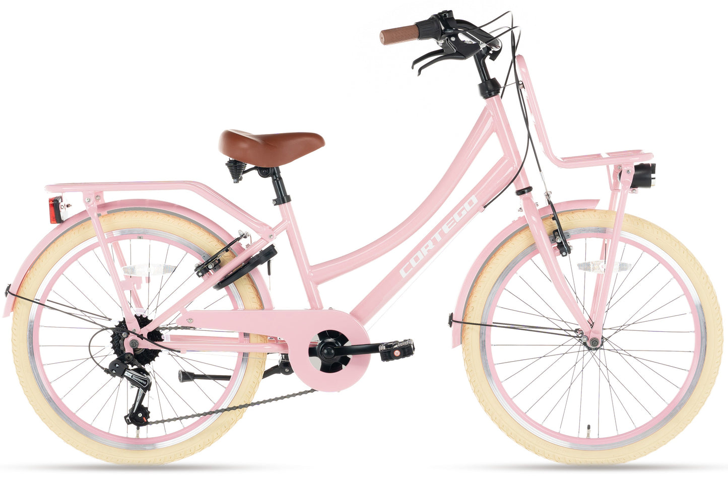 Transporter Mädchenfahrrad 22 Zoll - 7 Gänge - Rosa