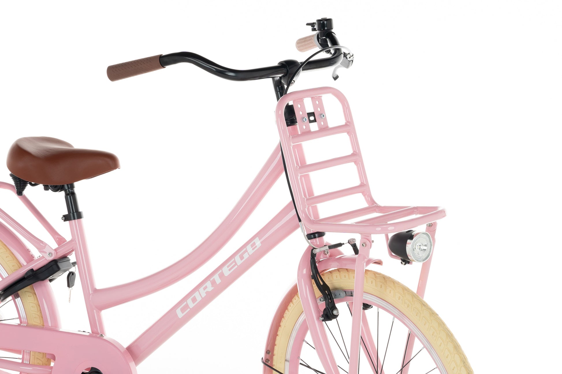 Mädchenfahrrad 22 Zoll - Transportrad - Rosa - 6-8 Jahre