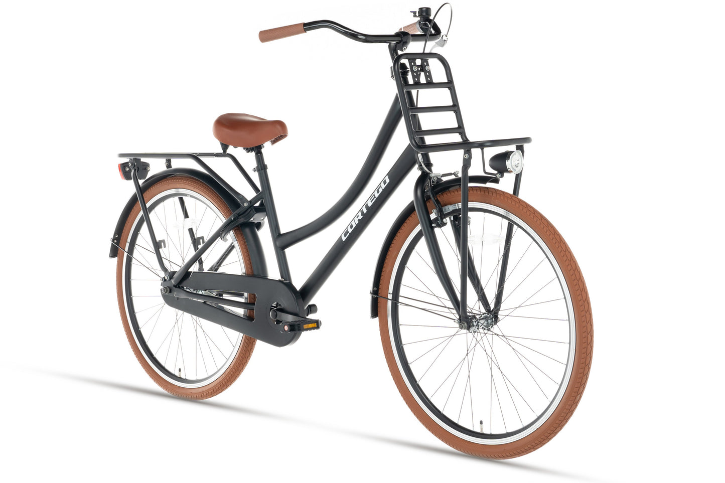 Transporter Mädchenfahrrad 26 Zoll Mattschwarz