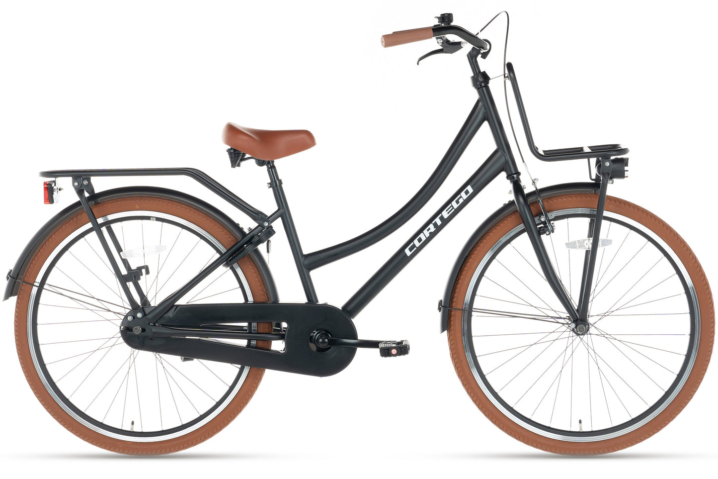 Transporter Mädchenfahrrad 26 Zoll Mattschwarz