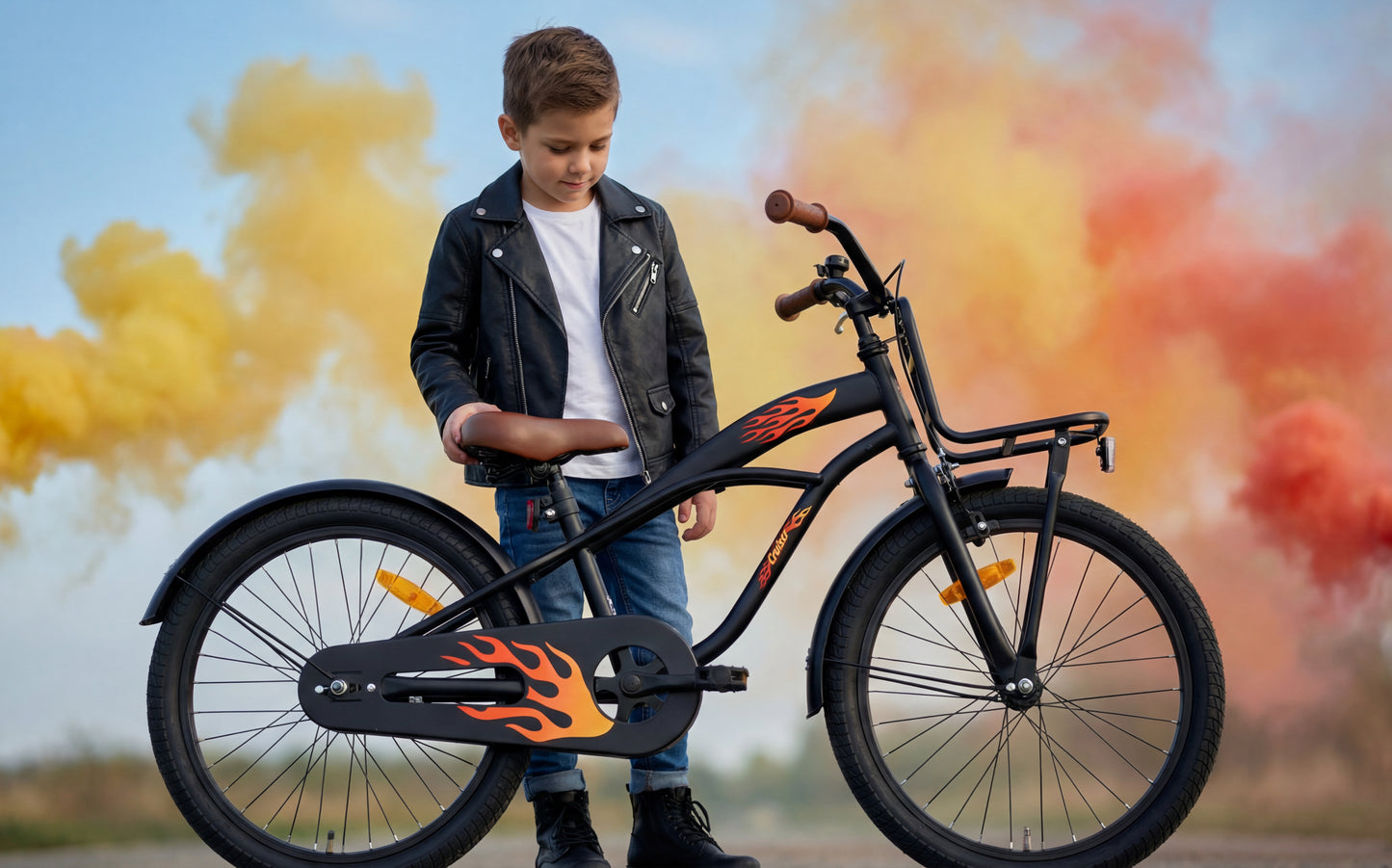 Cruiser Jongensfiets Zwart 22 Inch