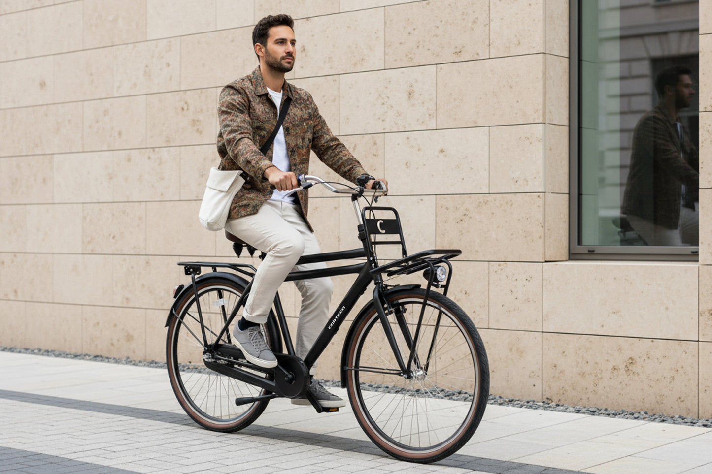 Cargo Herenfiets 3 Versnellingen Mat-Zwart