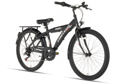 Rebel Jungenfahrrad 24 Zoll Schwarz - 6 Gänge