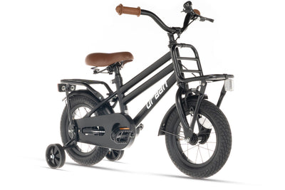 Urban Jungenfahrrad Mattschwarz 12 Zoll