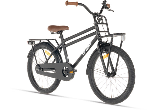 Urban Jungenfahrrad Mattschwarz 22 Zoll